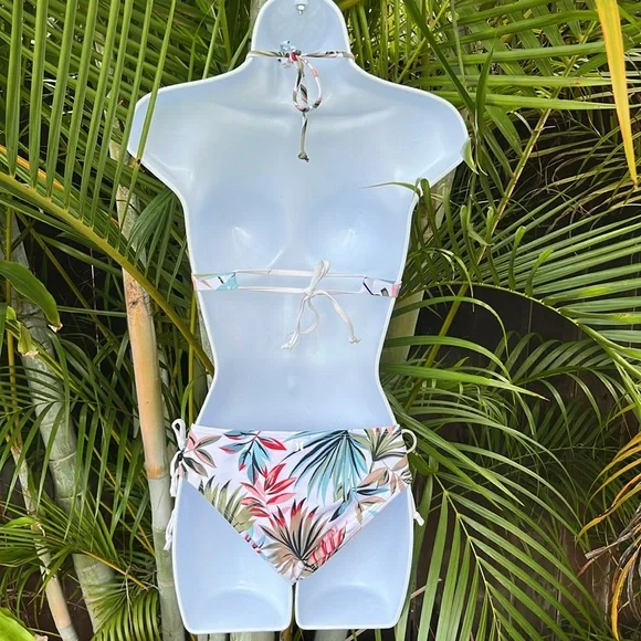 HURLEY Palm Leaf Print Bikini size small - Picture 2 of 13